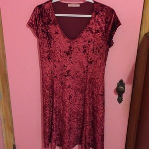Red velvet dress